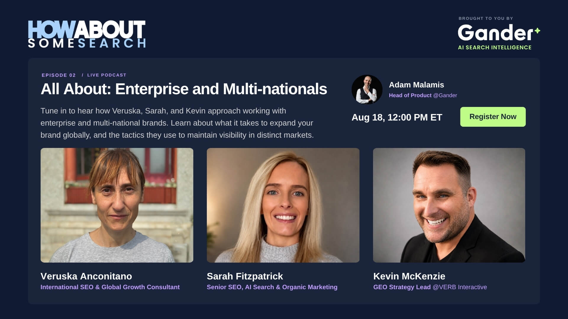 All About: Enterprise and Multi-nationals webinar with Sarah Fitzpatrick, Kevin MacKenzie, and Veruska Anconitano