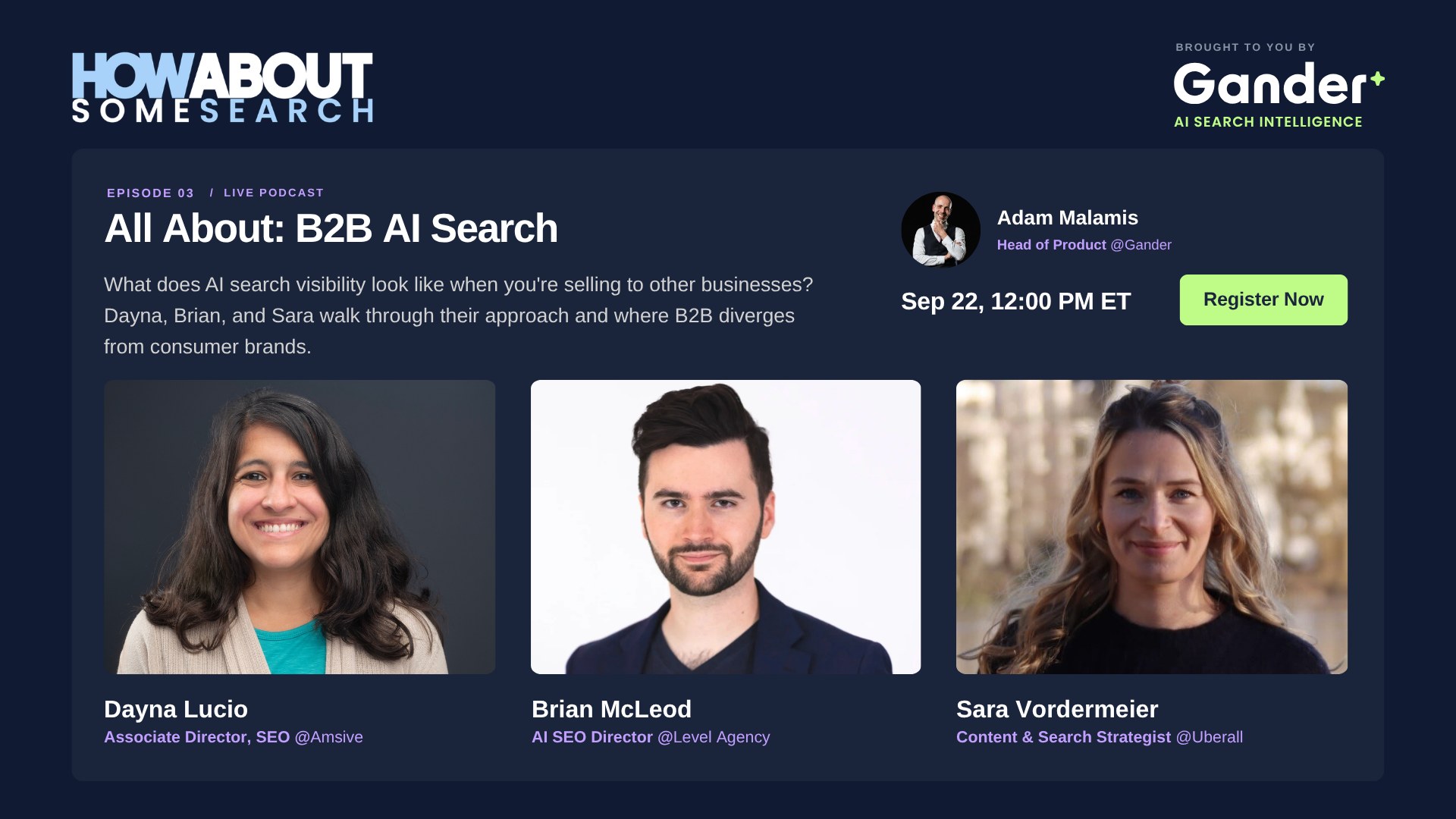 All About: B2B AI Search webinar poster
