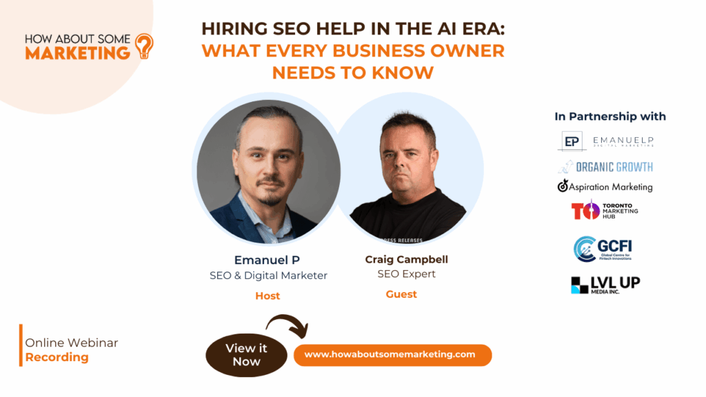 cover photo of the recording Hiring SEO Help in the AI Era: What Every Business Owner Needs to Know webinar